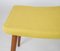 Stool in Yellow Fabric with Teak Legs, Denmark, 1960s 3