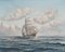 HS, Meer, Schiff und Wolken, 1921, Gemälde, gerahmt in Gold 2
