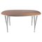Model B612 Table with Walnut Surface and Steel Legs by Piet Hein for Thema 1
