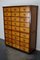 Large Vintage Dutch Pine School Cabinet Bank of Drawers, Mid-20th Century 9