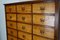 Large Vintage Dutch Pine School Cabinet Bank of Drawers, Mid-20th Century 5