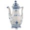 Blue Fluted Full Lace Coffee Pot in Porcelain from Royal Copenhagen, Image 1