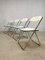Vintage Italian White Plia Folding Chairs by Giancarlo Piretti for Castelli / Anonima Castelli, Set of 4, Image 4