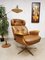 Mid-Century Swivel Armchair & Ottoman, 1980s, Set of 2 1