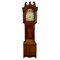 Antique Victorian Oak & Mahogany Painted Arched Dial Grandfather Clock 1