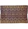 Romanian Rug in Violet & Brown on a Yellow Background 1
