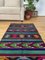 Handmade Colorful Wool Rug with Flowers and Stripes, Romania 2