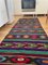 Handmade Colorful Wool Rug with Flowers and Stripes, Romania, Image 10