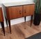 Mid-Century Italian Wood & Brass Nightstands or Bedside Tables with Glass Tops, Set of 2 4