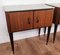Mid-Century Italian Wood & Brass Nightstands or Bedside Tables with Glass Tops, Set of 2 3