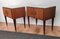 Mid-Century Italian Wood & Brass Nightstands or Bedside Tables with Glass Tops, Set of 2 8