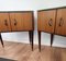 Mid-Century Italian Wood & Brass Nightstands or Bedside Tables with Glass Tops, Set of 2, Image 9
