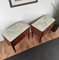 Tables de Chevet ou Tables de Chevet Mid-Century en Bois et Laiton avec Plateaux en Verre, Set de 2 7