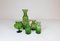 Grüne schwedische Mid-Century Vasen von Erik Hoglund für Kosta, 1960er, 5er Set 3