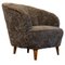 Art Deco Swedish Curved Sheepskin Sahara Lounge Chair, 1940s 1