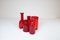 Mid-Century Swedish Red Vases by Erik Hoglund for Kosta, 1960s, Set of 5 4
