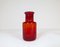 Mid-Century Swedish Red Vases by Erik Hoglund for Kosta, 1960s, Set of 5, Image 9