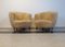 Mid-Century Norwegian Honey Sheepskin Lounge Chairs, 1940s, Set of 2 2