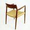 Scandinavian Modern Teak and Paper Cord Mod. 57 Armchair by Niels Otto Moller for J.l. Møllers, Image 8