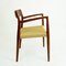 Scandinavian Modern Teak and Paper Cord Mod. 57 Armchair by Niels Otto Moller for J.l. Møllers 5
