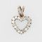 Ciondolo a forma di cuore in oro bianco 18 carati con diamanti, Francia, Immagine 10