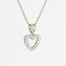 Ciondolo a forma di cuore in oro bianco 18 carati con diamanti, Francia, Immagine 4