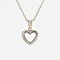 Ciondolo a forma di cuore in oro bianco 18 carati con diamanti, Francia, Immagine 9