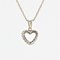 French Modern Diamonds 18 Karat White Gold Heart Shape Pendant 9