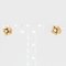 French Modern 18 Karat Gold Flower Earrings with Diamonds, Set of 2 3