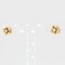 French Modern 18 Karat Gold Flower Earrings with Diamonds, Set of 2, Image 3