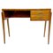 Mid-Century Wood and Brass Desk, Italy, 1950s 1