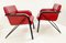 Mid-Century Red Leather Armchairs by Claudio Salocchi, Italy, 1970s, Set of 2 8