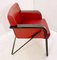 Mid-Century Red Leather Armchairs by Claudio Salocchi, Italy, 1970s, Set of 2, Image 3
