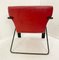Mid-Century Red Leather Armchairs by Claudio Salocchi, Italy, 1970s, Set of 2, Image 6