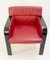 Fauteuils Mid-Century en Cuir Rouge par Claudio Salocchi, Italie, 1970s, Set de 2 4