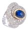 Diamond Sapphire White Gold Ring, Image 2
