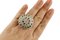 Diamond Navette Rubies Emeralds Sapphires Rose Gold Silver Ring, Image 5