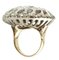 Diamond Navette Rubies Emeralds Sapphires Rose Gold Silver Ring, Image 2
