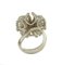 Diamond and White Gold Flower Ring 7