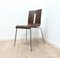 Mid-Century Walnut Ply & Chrome Stacking Dining Chairs, Set of 6 8