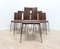 Mid-Century Walnut Ply & Chrome Stacking Dining Chairs, Set of 6 6