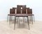 Mid-Century Walnut Ply & Chrome Stacking Dining Chairs, Set of 6, Image 6