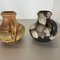 German Multi-Color Pottery Fat Lava Vases from Scheurich, 1970s, Set of 2, Image 12