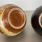 German Multi-Color Pottery Fat Lava Vases from Scheurich, 1970s, Set of 2, Image 16