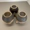 German Ceramic Pottery Lava Vases from Dümler and Breiden, 1960s, Set of 3 13