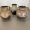 German Ceramic Pottery Lava Vases from Dümler and Breiden, 1960s, Set of 3 10