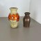 German Multi-Color Pottery Fat Lava Vases from Scheurich, 1970s, Set of 2, Image 2