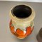 German Multi-Color Pottery Fat Lava Vases from Scheurich, 1970s, Set of 2, Image 8