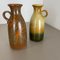 German Multi-Color Pottery Fat Lava Vases from Scheurich, 1970s, Set of 2 14