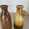 German Multi-Color Pottery Fat Lava Vases from Scheurich, 1970s, Set of 2 9